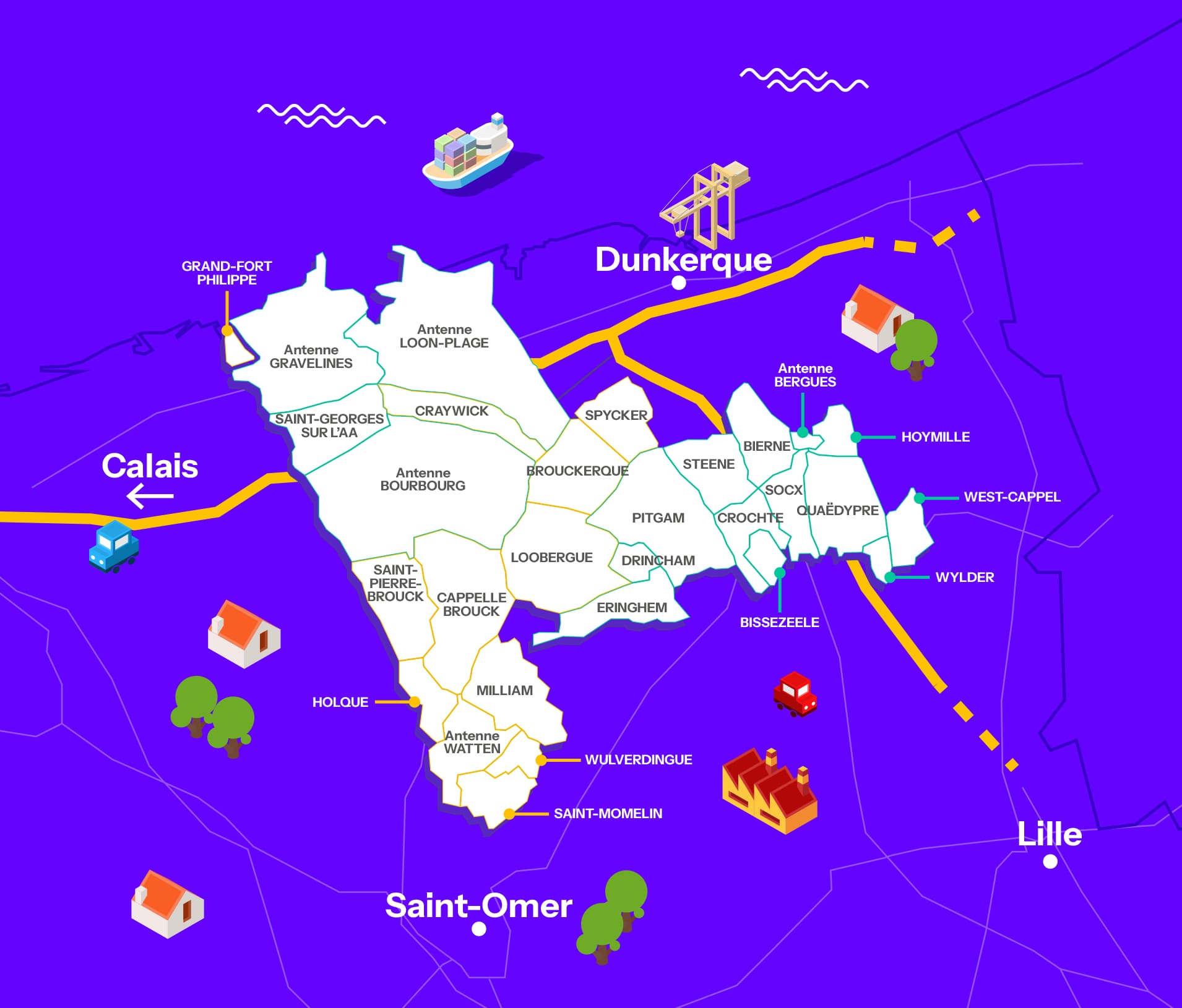 Les antennes de la Mission Locale des Rives de l'Aa et de la Colme